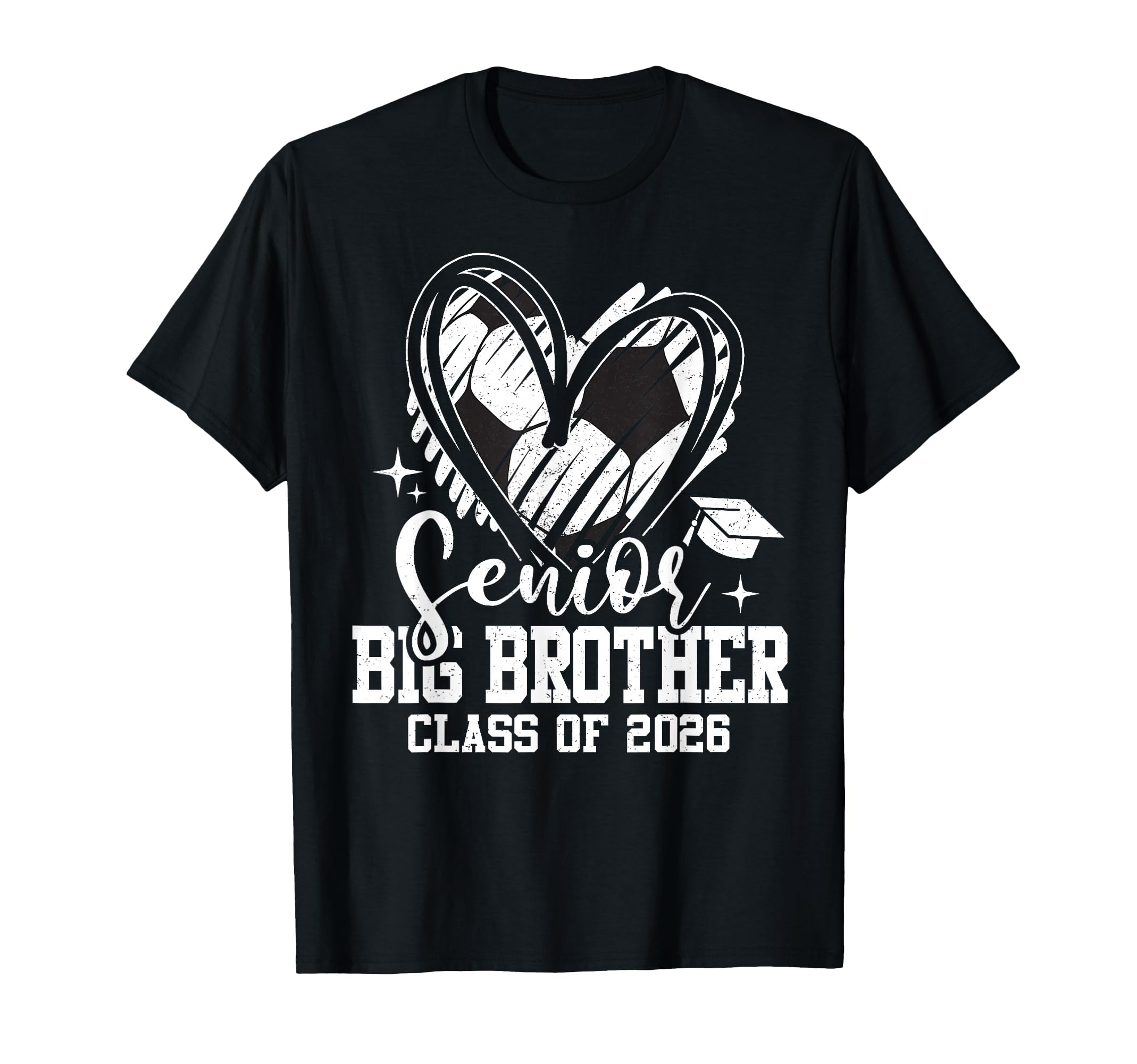 Senior Big Brother Class 2026 Soccer T-Shirt - Graphic Print Unisex