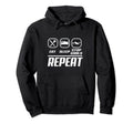 Eat Sleep Stop Goals Repeat Soccer Hoodie - Aesthetic Graphic Men Women
