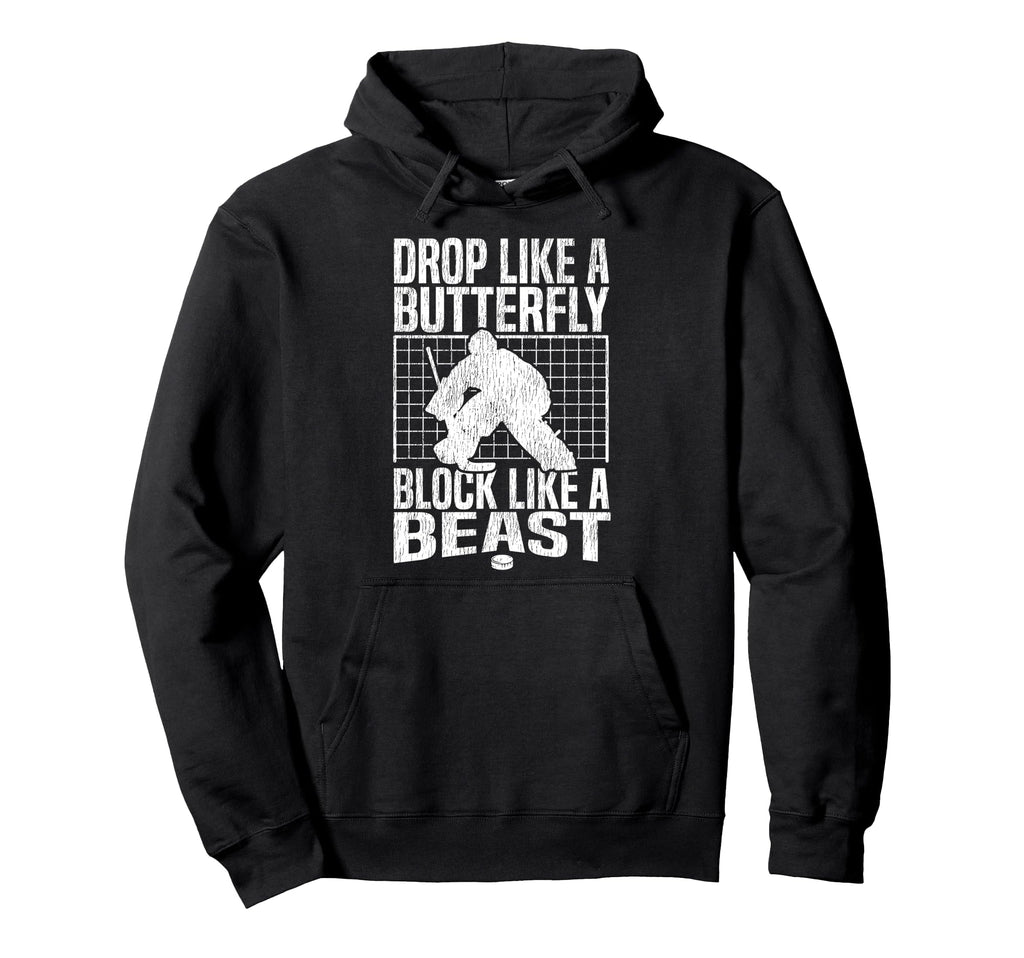 Ice Hockey Goalie Goalkeeper Drop Hoodie - Custom Art Print for Adults