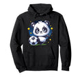 Panda Playing Soccer Kicking Ball Hoodie - Aesthetic Graphic Men Women