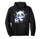 Panda Playing Soccer Kicking Ball Hoodie - Aesthetic Graphic Men Women