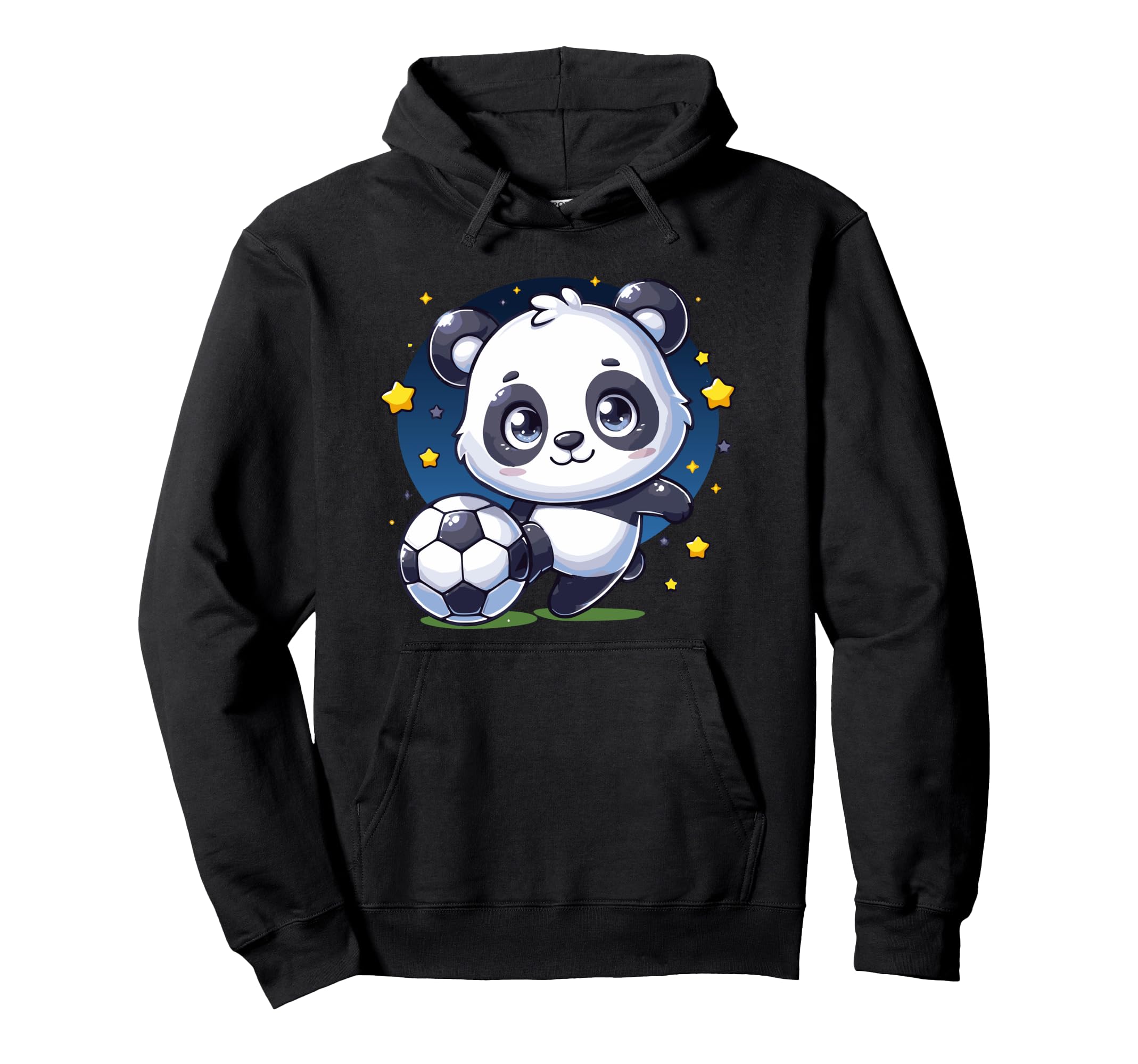 Panda Playing Soccer Kicking Ball Hoodie - Aesthetic Graphic Men Women
