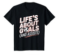 Lifes About Goals Soccer Player Funny T-Shirt - Trendy Graphic for Adults