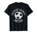 Calvert County Soccer Distressed 90S T-Shirt - Unique Graphic for Adults