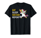 Funny Eat Sleep Soccer Repeat T-Shirt - Streetwear Style Unisex