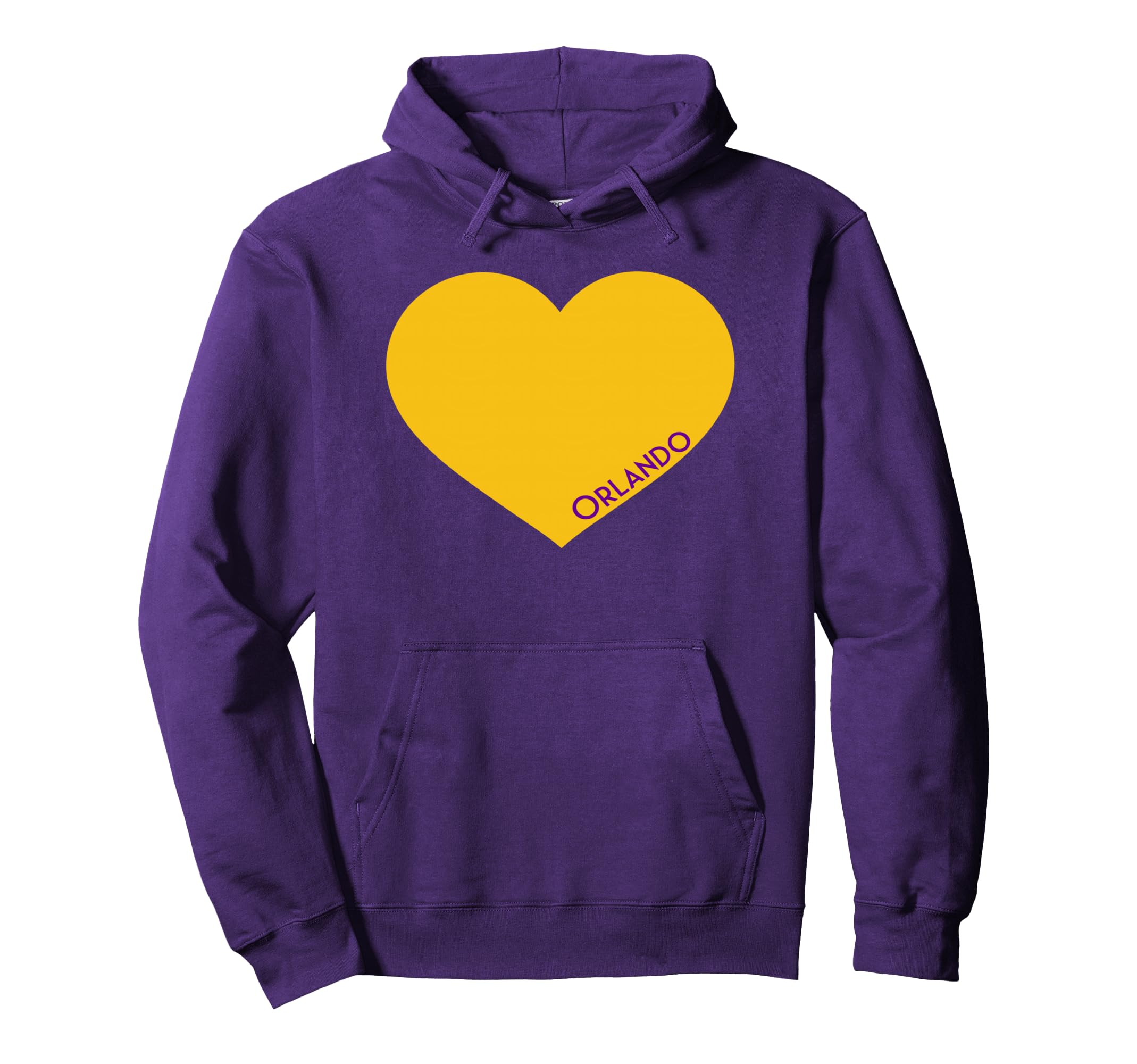 Orlando Soccer City Fan Color Heart Hoodie - Novelty Apparel Unisex