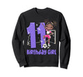 11Th Birthday Black Soccer Ball Sweatshirt - Graphic Print for Adults