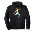 Playing Soccer Kicking Ball Multicolor Hoodie - Custom Art Print Unisex