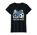Peace Love Soccer Lover Outfit Cheetah T-Shirt - Minimalist Print Unisex