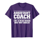 Assistant Coach Tennis Softball T-Shirt - Minimalist Print for Adults