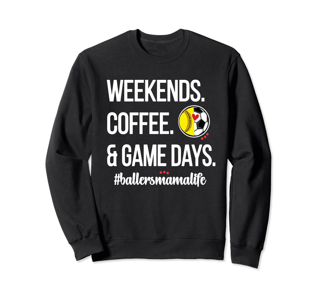 Softball Soccer Mom Game Day Proud Ball Sweatshirt - Unique Graphic Unisex