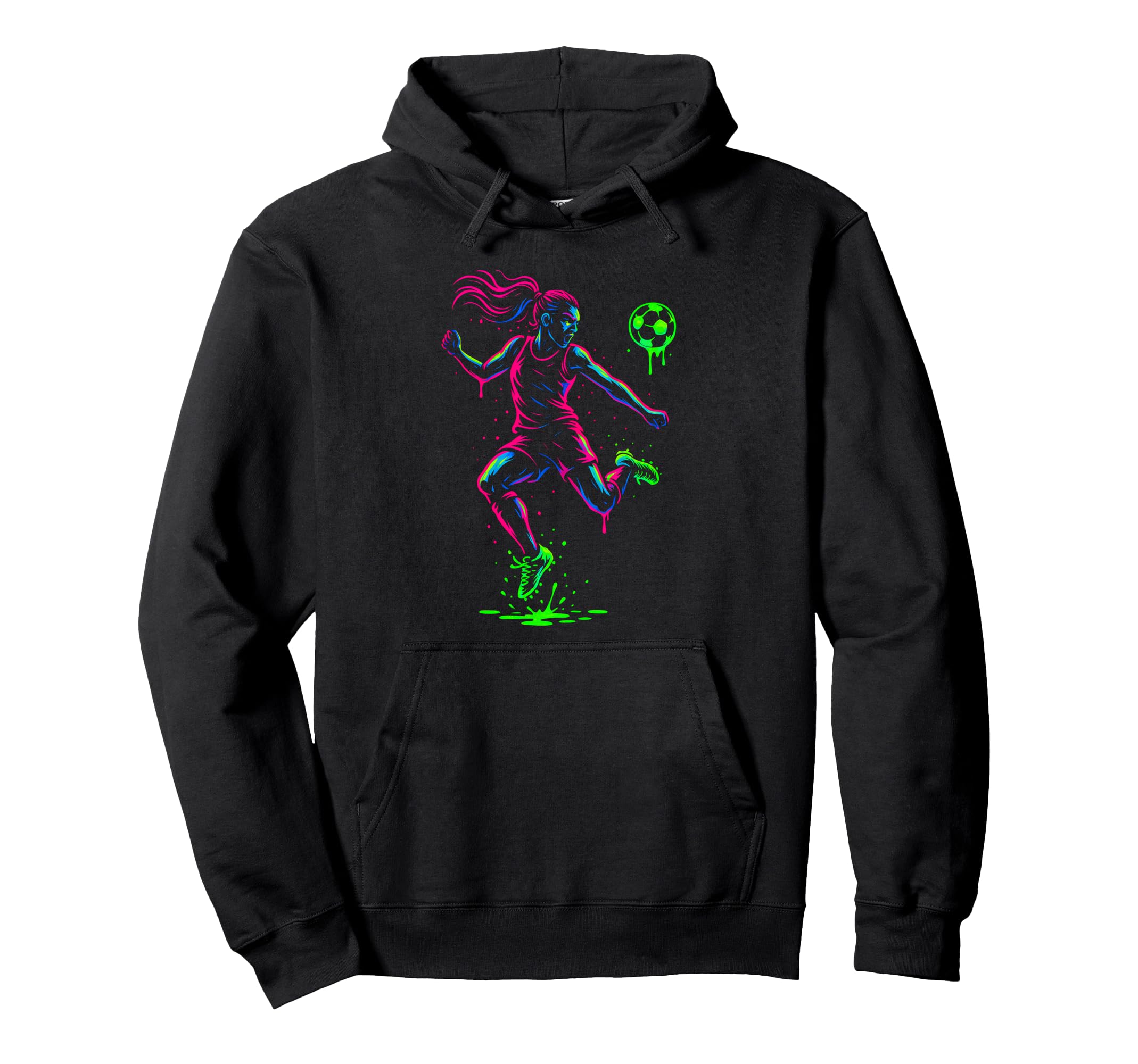 Soccer Bold Splash Stylish Athletes Hoodie - Novelty Apparel Unisex