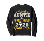 Proud Auntie Class 2025 Graduate Sweatshirt - Aesthetic Graphic Men Women