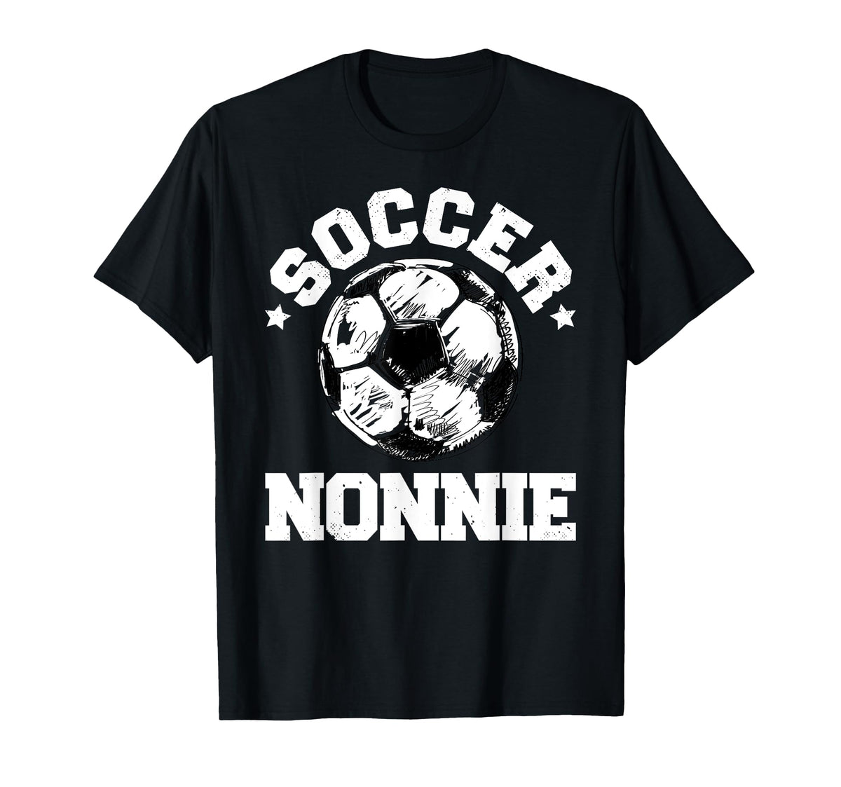 Soccer Nonnie Soccer Ball Distressed T-Shirt - Custom Art Print for Adults