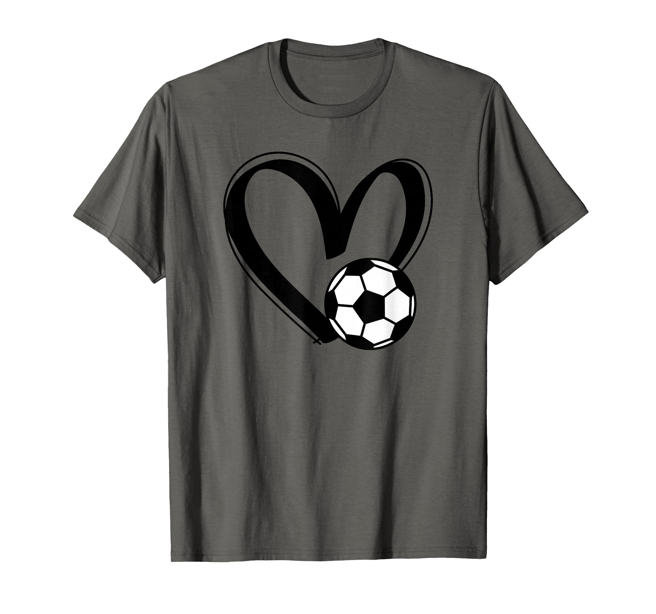 Soccer Ball Heart T-Shirt - Unique Graphic Unisex