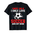 Valentines Day Soccer I Only Love Soccer T-Shirt - Minimalist Print Unisex