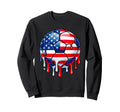 Patriotic Soccer Ball July Fourth Sweatshirt - Trendy Graphic for Adults
