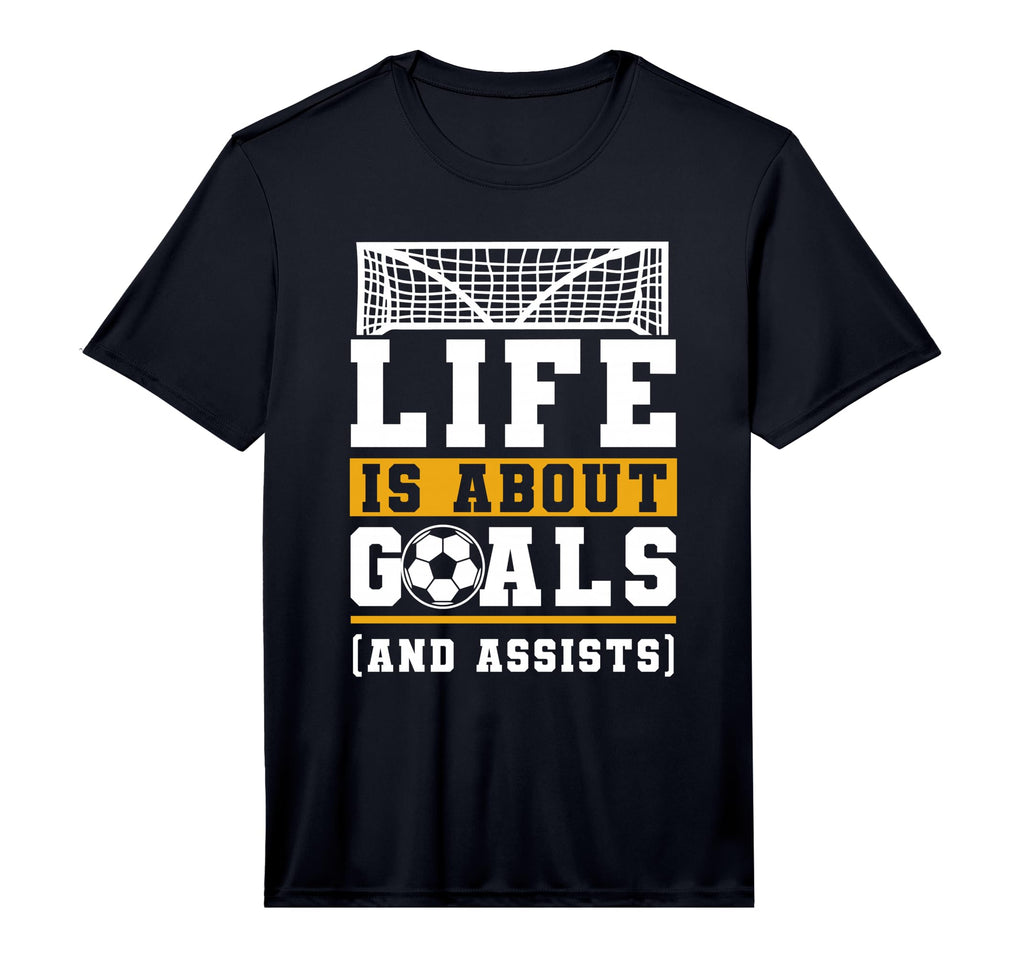 Mens Im Leben Geht Es Um Goals Und T-Shirt - Novelty Apparel Unisex