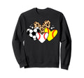 Baseball Softball Soccer Heart Sweatshirt - Fun Novelty Design for Adults