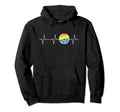 Soccer Rainbow Flag Heartbeat Ball Lgbtq Hoodie - Trendy Graphic Unisex