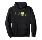 Soccer Rainbow Flag Heartbeat Ball Lgbtq Hoodie - Trendy Graphic Unisex