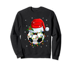 Soccer Ball Santa Hat Funny Sweatshirt - Casual Everyday Wear Men Women