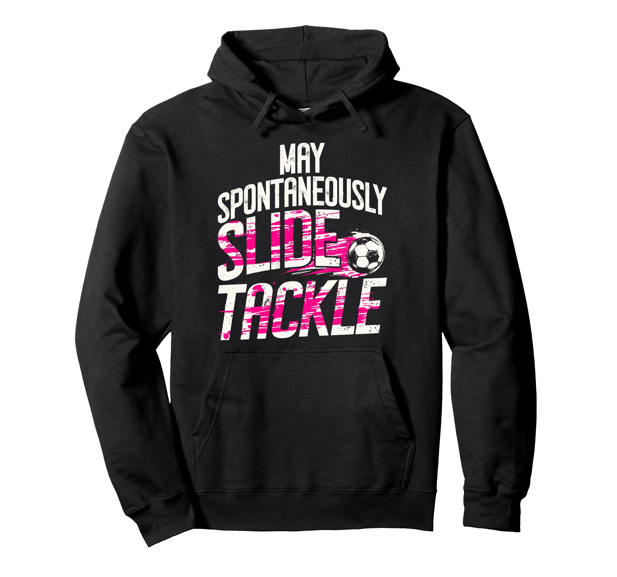 May Spontaneously Slide Tackle Soccer Hoodie - Minimalist Print Men Women