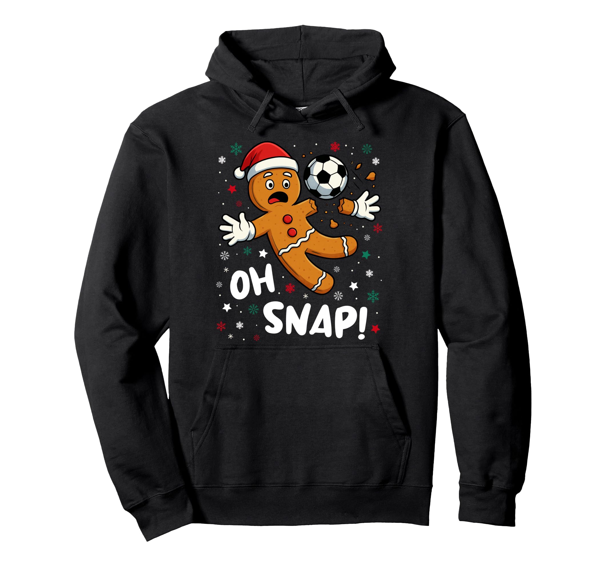 Oh Snap Gingerbread Goalie Funny Soccer Hoodie - Fun Novelty Design Unisex