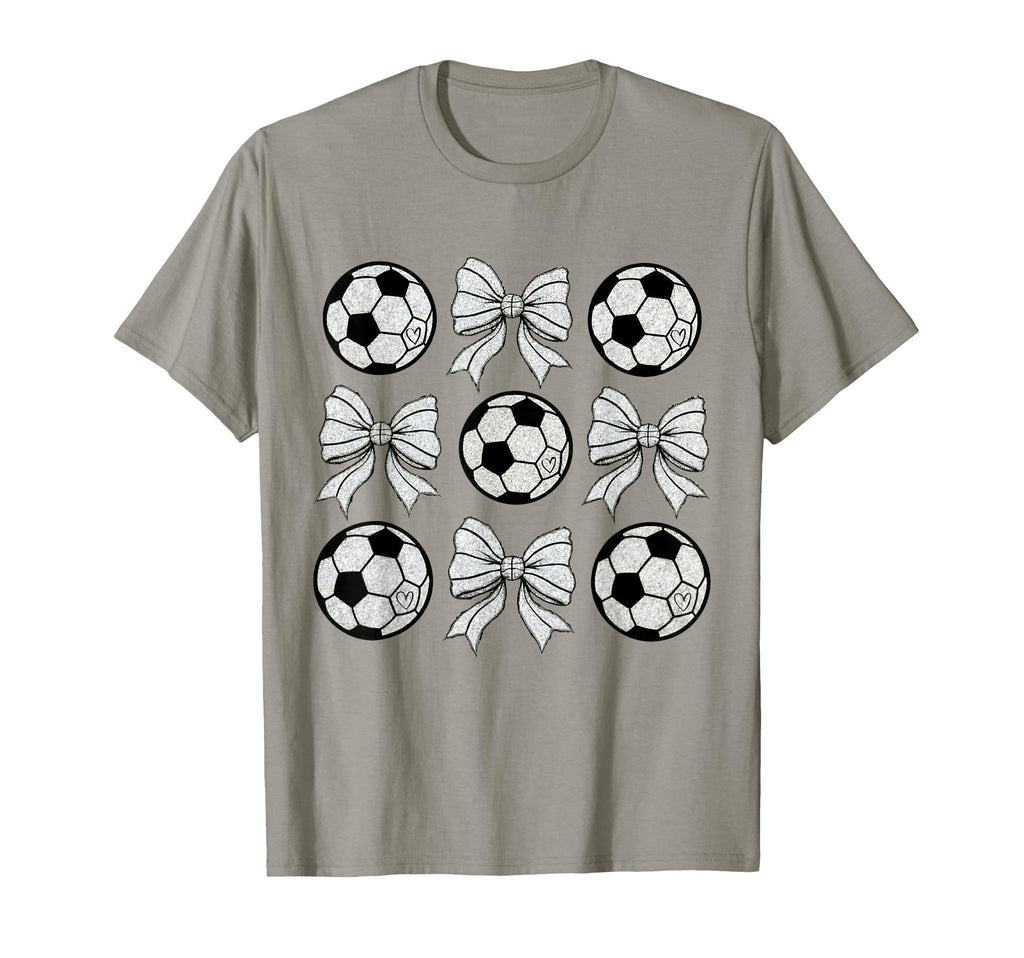Soccer Bow Game Day Soccer Coquette T-Shirt - Custom Art Print for Adults