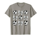Soccer Bow Game Day Soccer Coquette T-Shirt - Custom Art Print for Adults