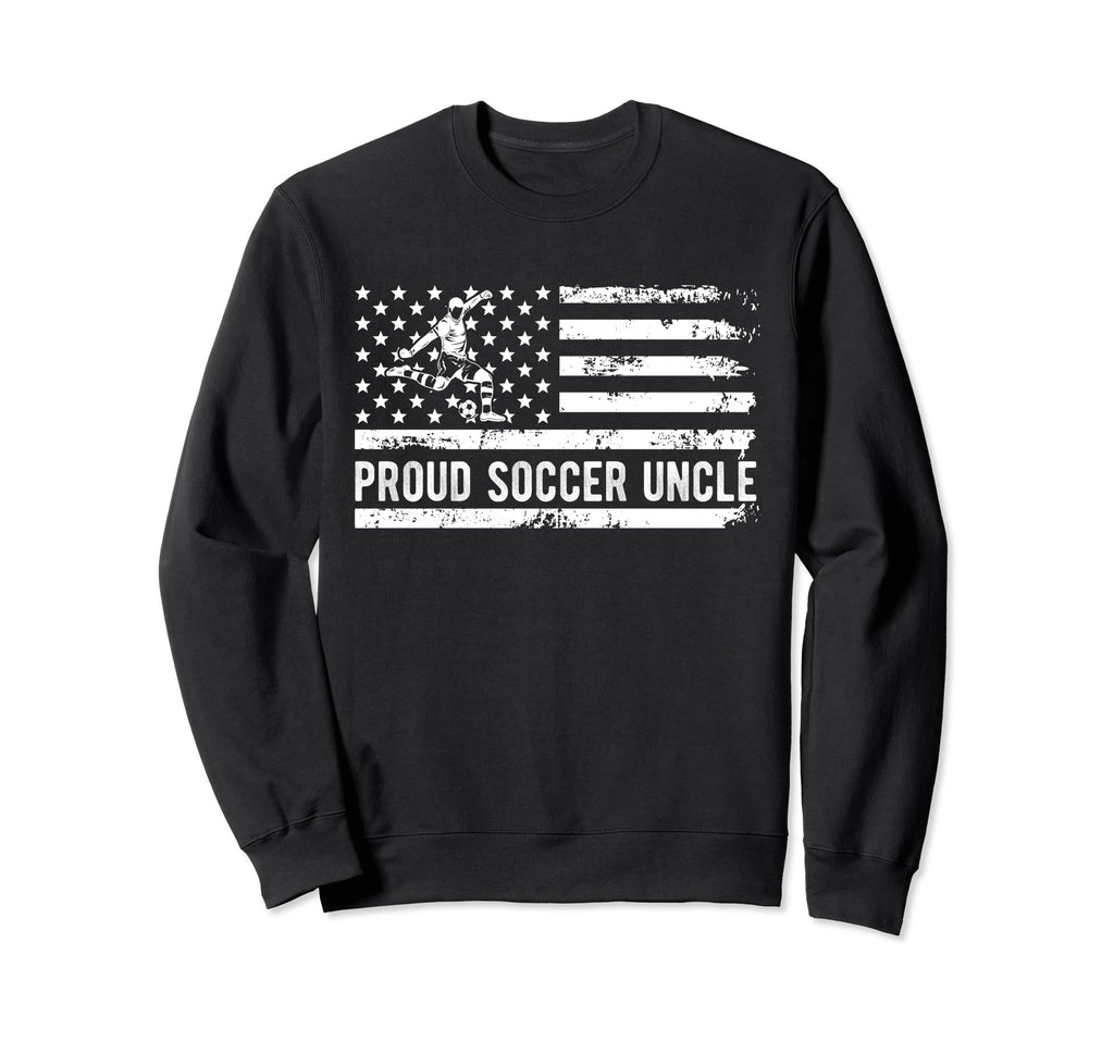 Proud Soccer Uncle Usa Flag Sweatshirt - Minimalist Print for Adults