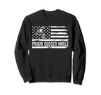 Proud Soccer Uncle Usa Flag Sweatshirt - Minimalist Print for Adults