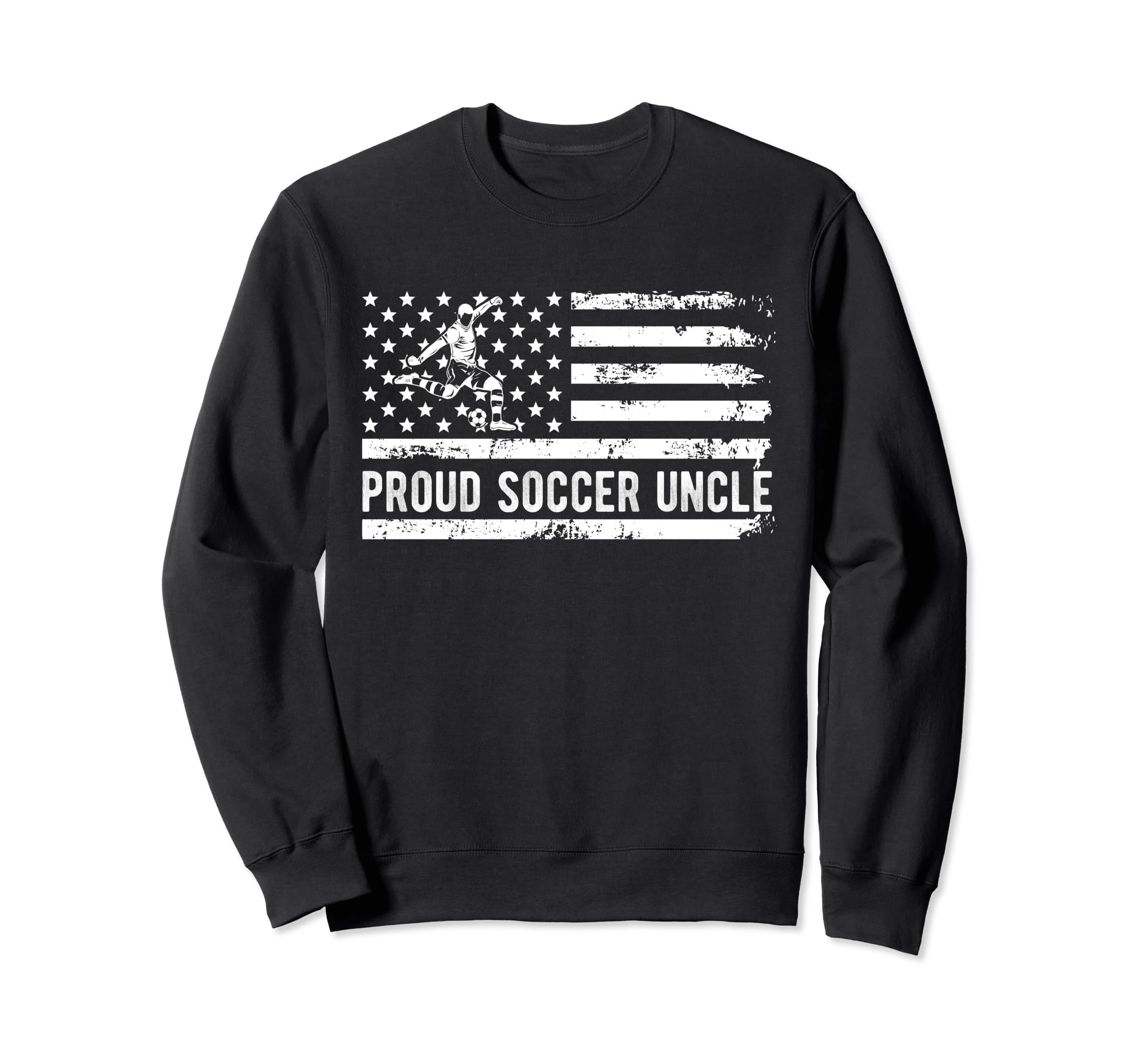 Proud Soccer Uncle Usa Flag Sweatshirt - Minimalist Print for Adults