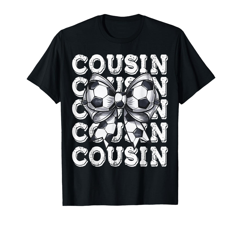 Coquette Soccer Cousin Matching Family Bow T-Shirt - Novelty Apparel Unisex