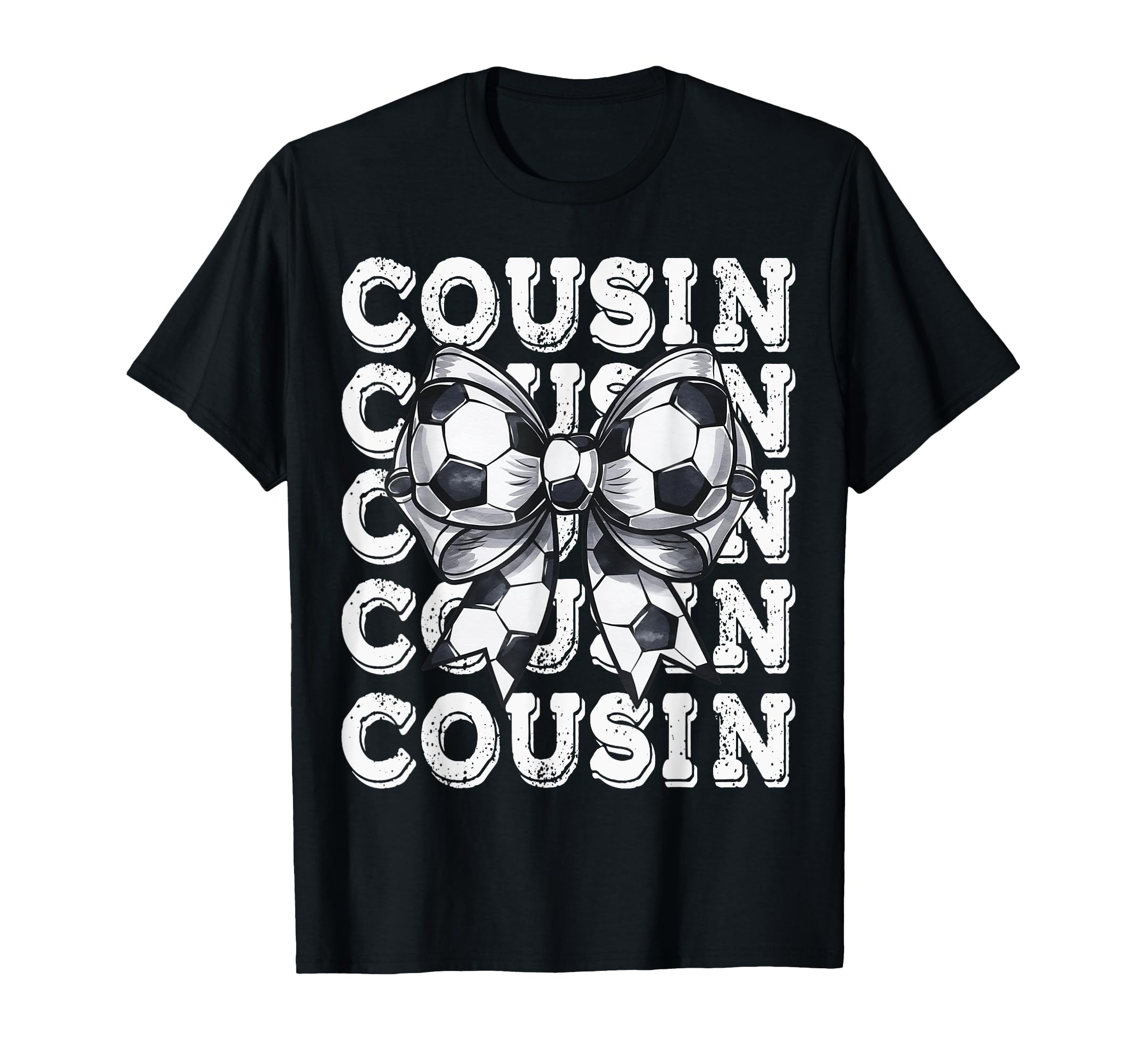 Coquette Soccer Cousin Matching Family Bow T-Shirt - Novelty Apparel Unisex