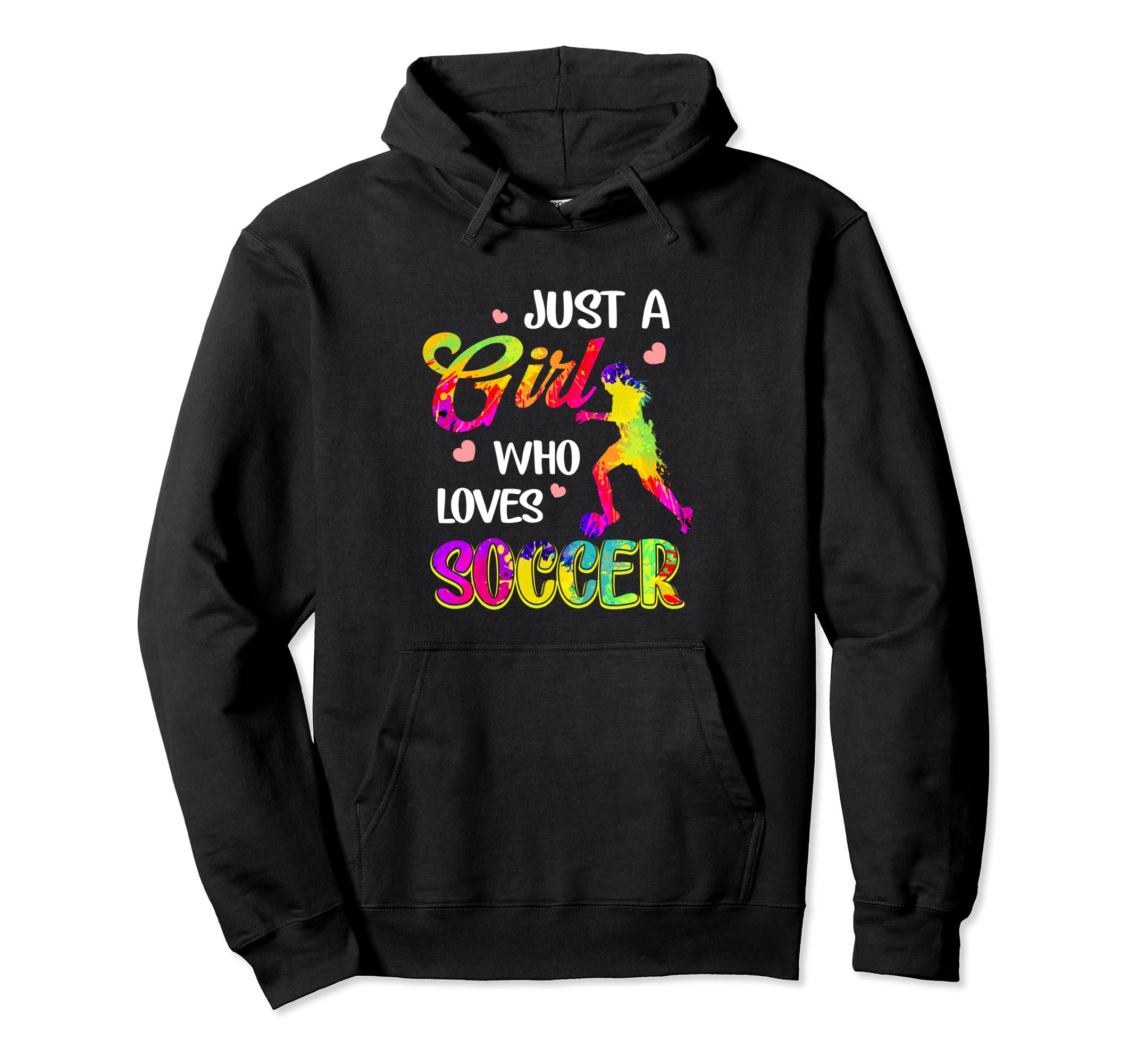 Just Loves Soccer Watercolor Painting Hoodie - Aesthetic Graphic Unisex