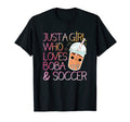 Just Who Loves Boba And Soccer Boba T-Shirt - Graphic Print for Adults