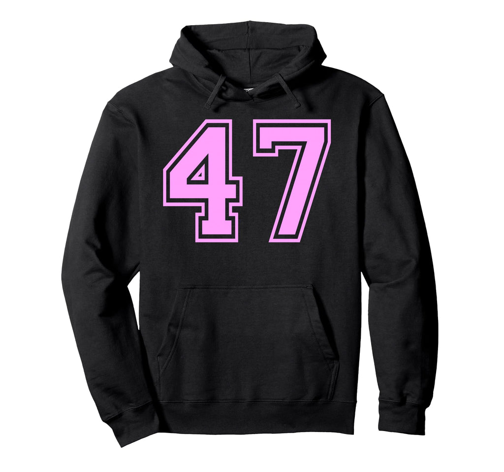 47 Number Forty Seven Sports Varsity Hoodie - Novelty Apparel for Adults