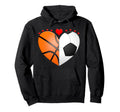 Heart Basketball Soccer Football Hoodie - Trendy Graphic for Adults