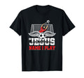 Jesus Name Play Soccer Player Football T-Shirt - Trendy Graphic for Adults