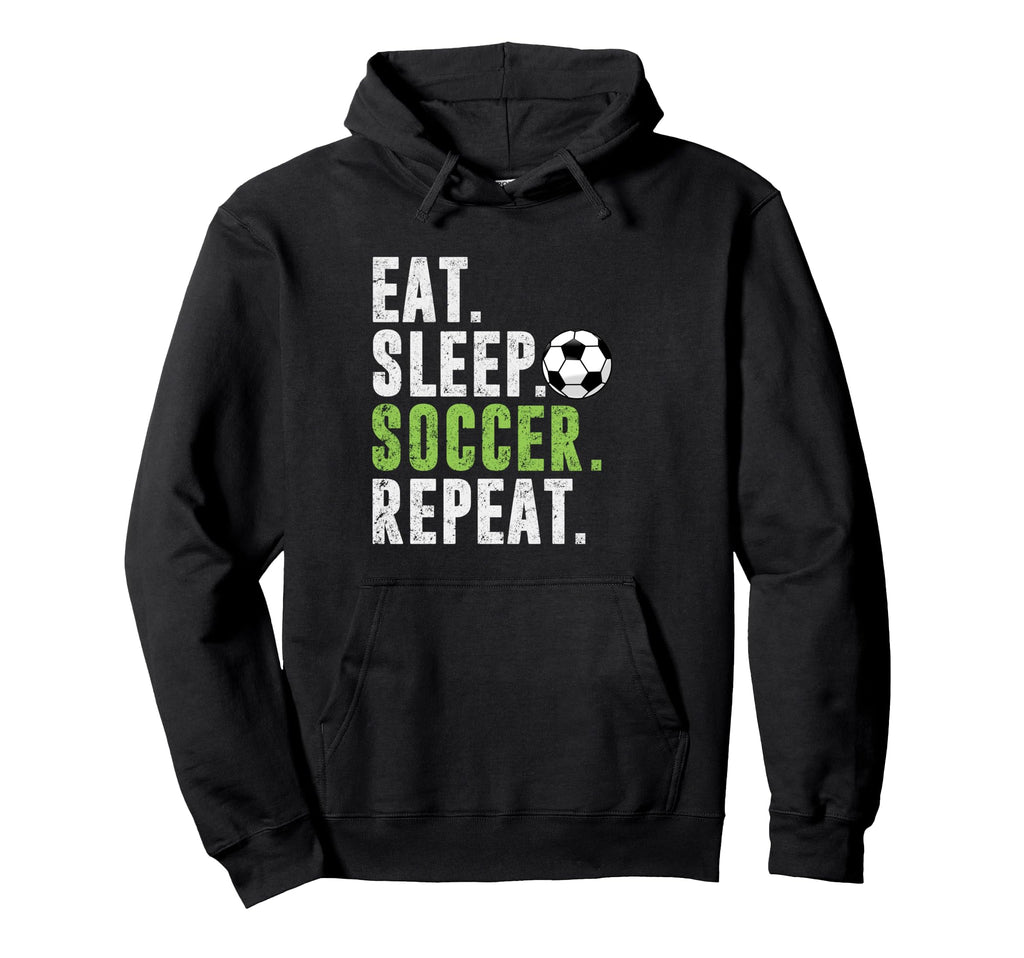 Eat Sleep Soccer Repeat Football Hoodie - Streetwear Style for Adults