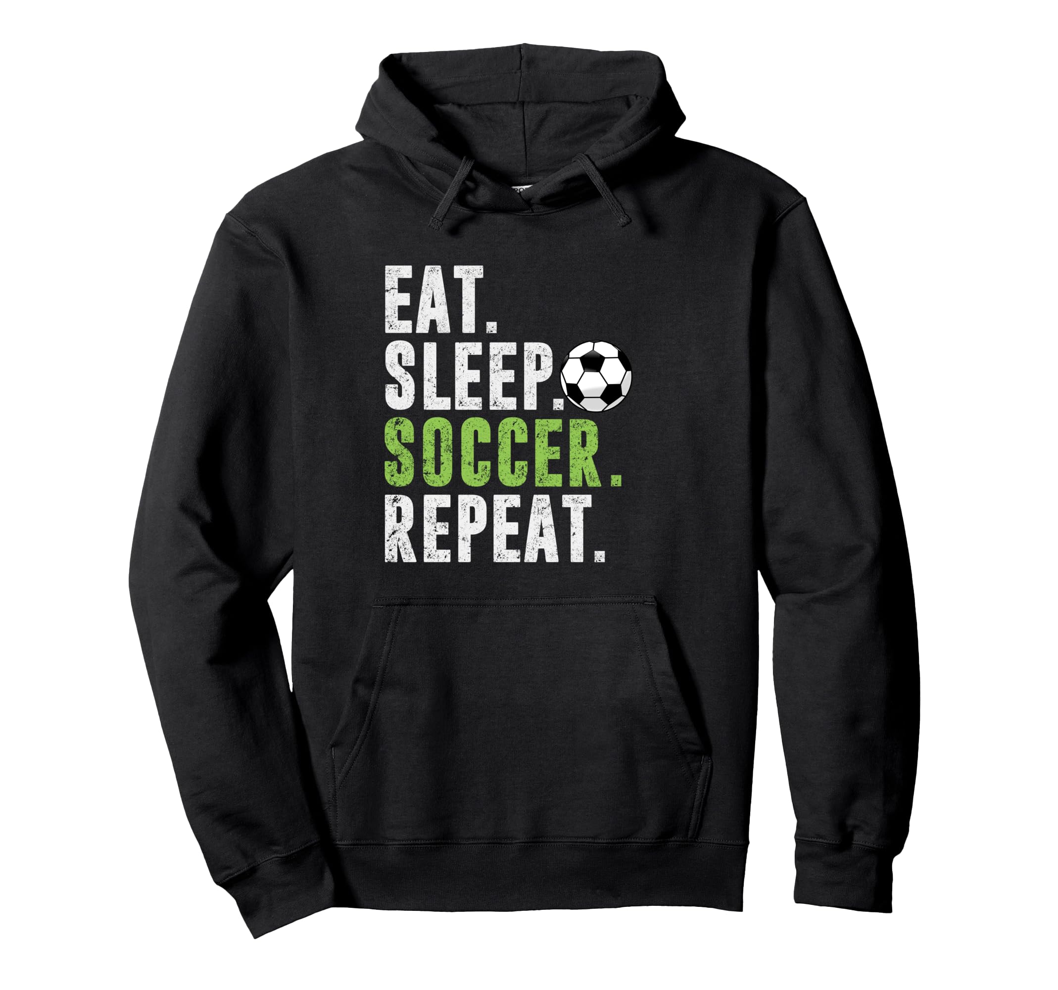 Eat Sleep Soccer Repeat Football Hoodie - Streetwear Style for Adults