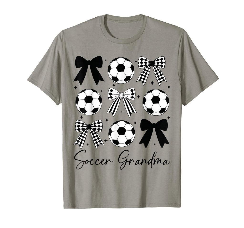 Soccer Grandma Funny Coquette Bow T-Shirt - Unique Graphic Men Women
