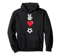 Peace Love Soccer Simple Player Coach Hoodie - Graphic Print Men Women