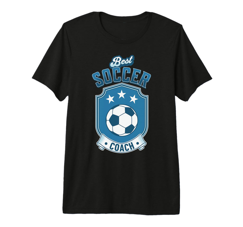 Fun Gift Best Soccer Coach Tri Blend T-Shirt - Novelty Apparel Men Women