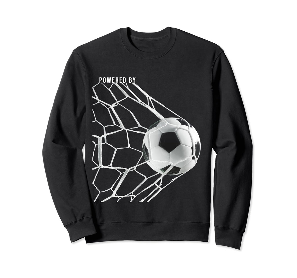 Powered Soccer Football Sweatshirt - Custom Art Print Men Women