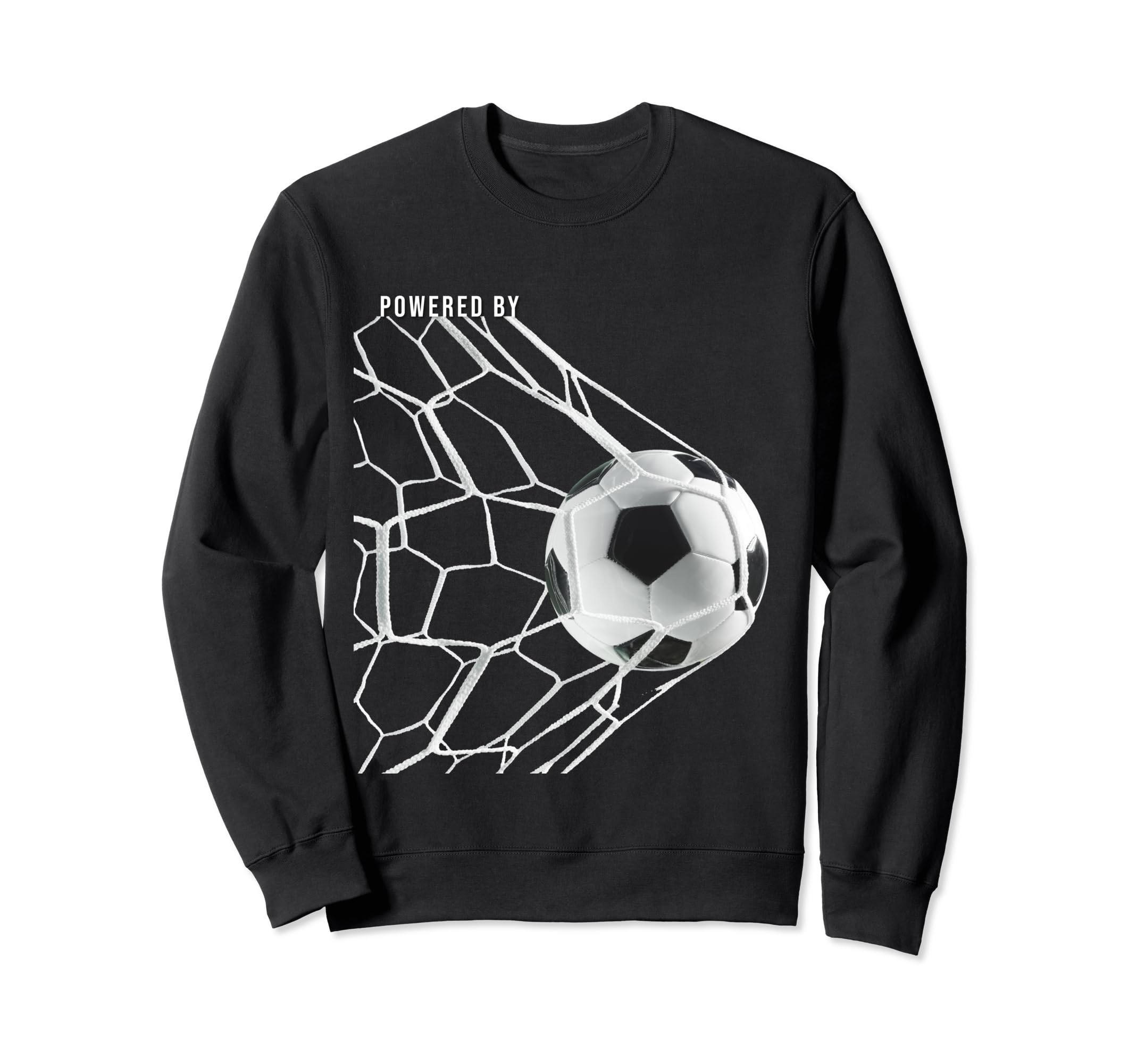 Powered Soccer Football Sweatshirt - Custom Art Print Men Women