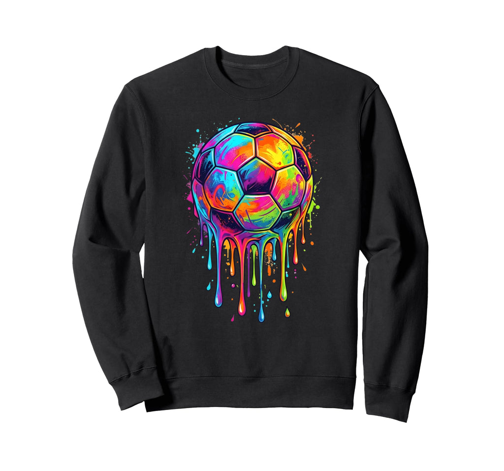 Dripping Soccer Drip Ice Cream Drip Sweatshirt - Novelty Apparel Unisex