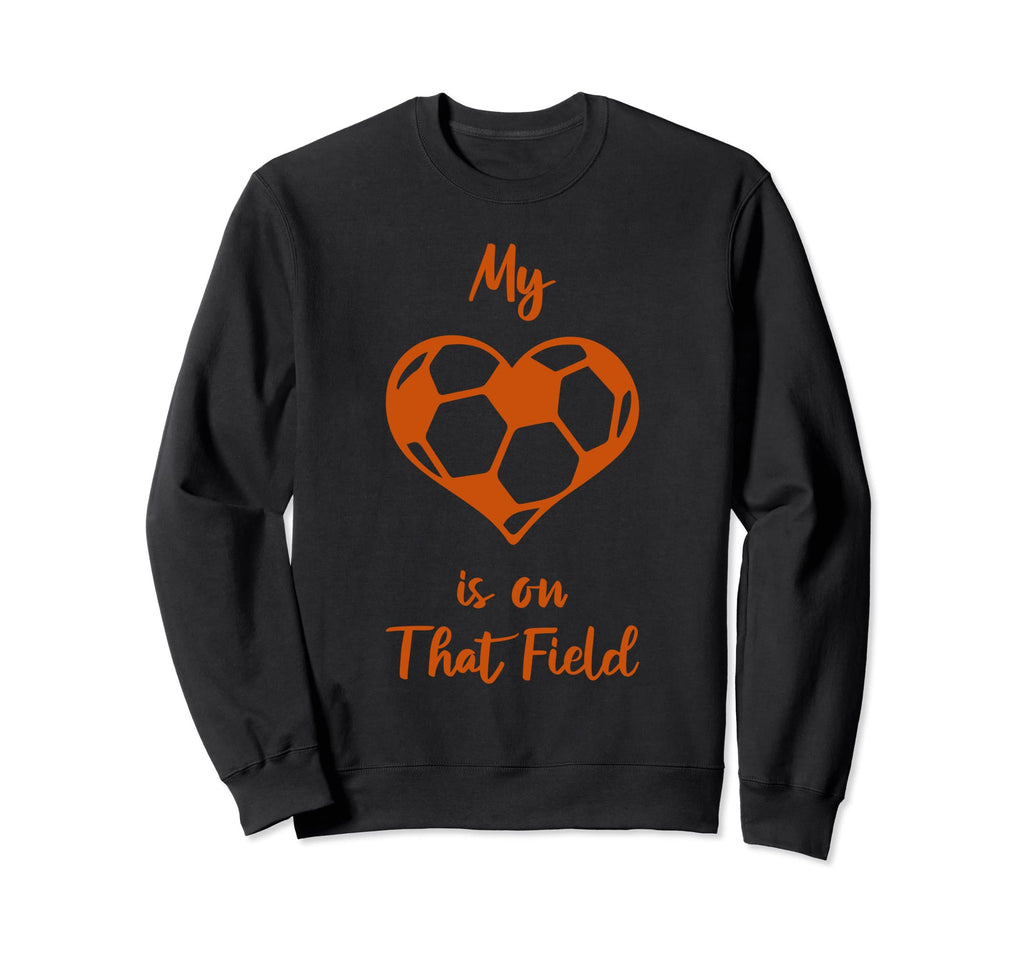 My Heart Is That Field Soccer Mom Sweatshirt - Minimalist Print for Adults