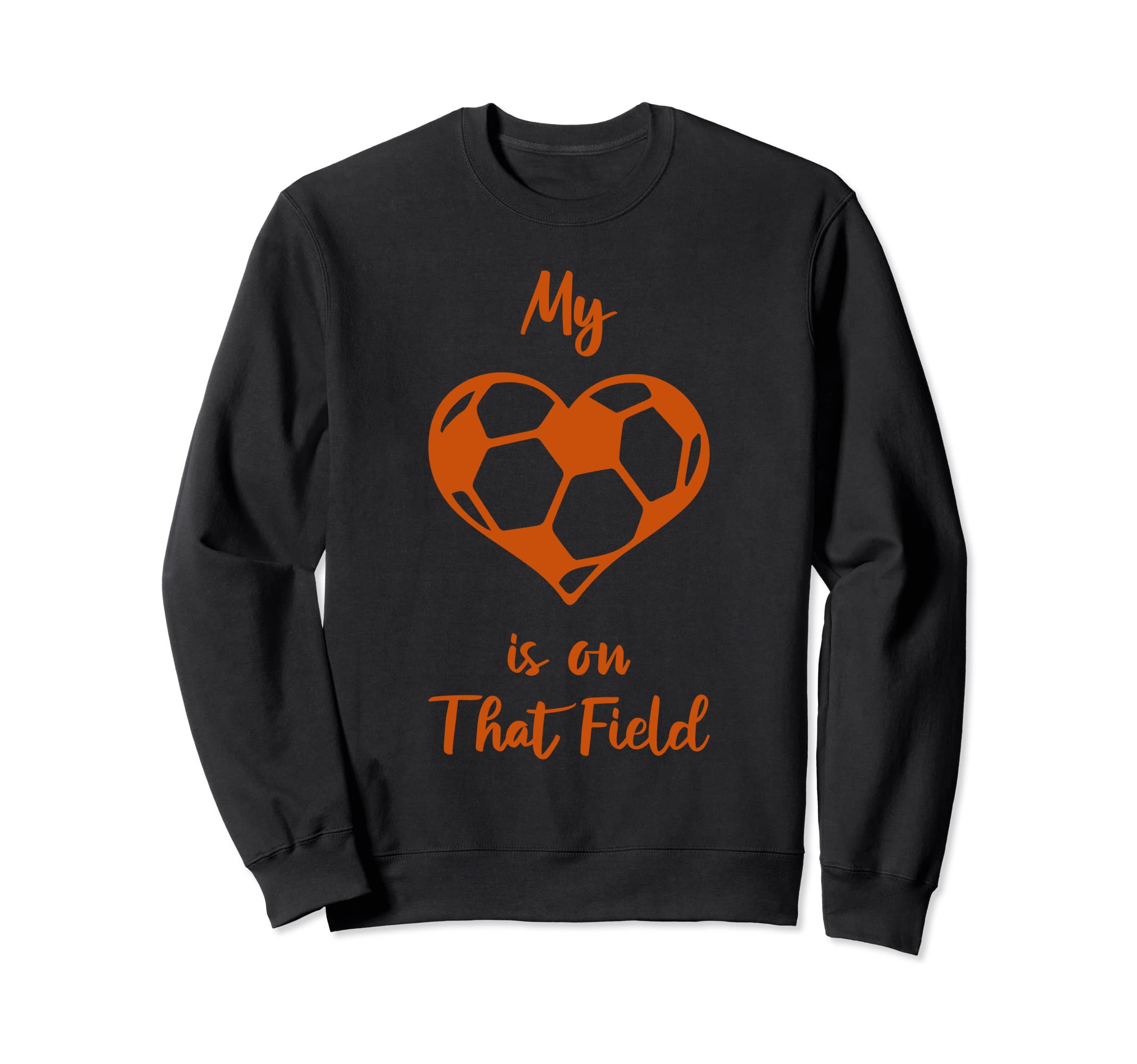 My Heart Is That Field Soccer Mom Sweatshirt - Minimalist Print for Adults